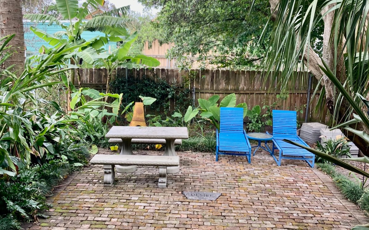 Tropical Jungle Backyard Indoor/Outdoor Jungalow New Orleans LA