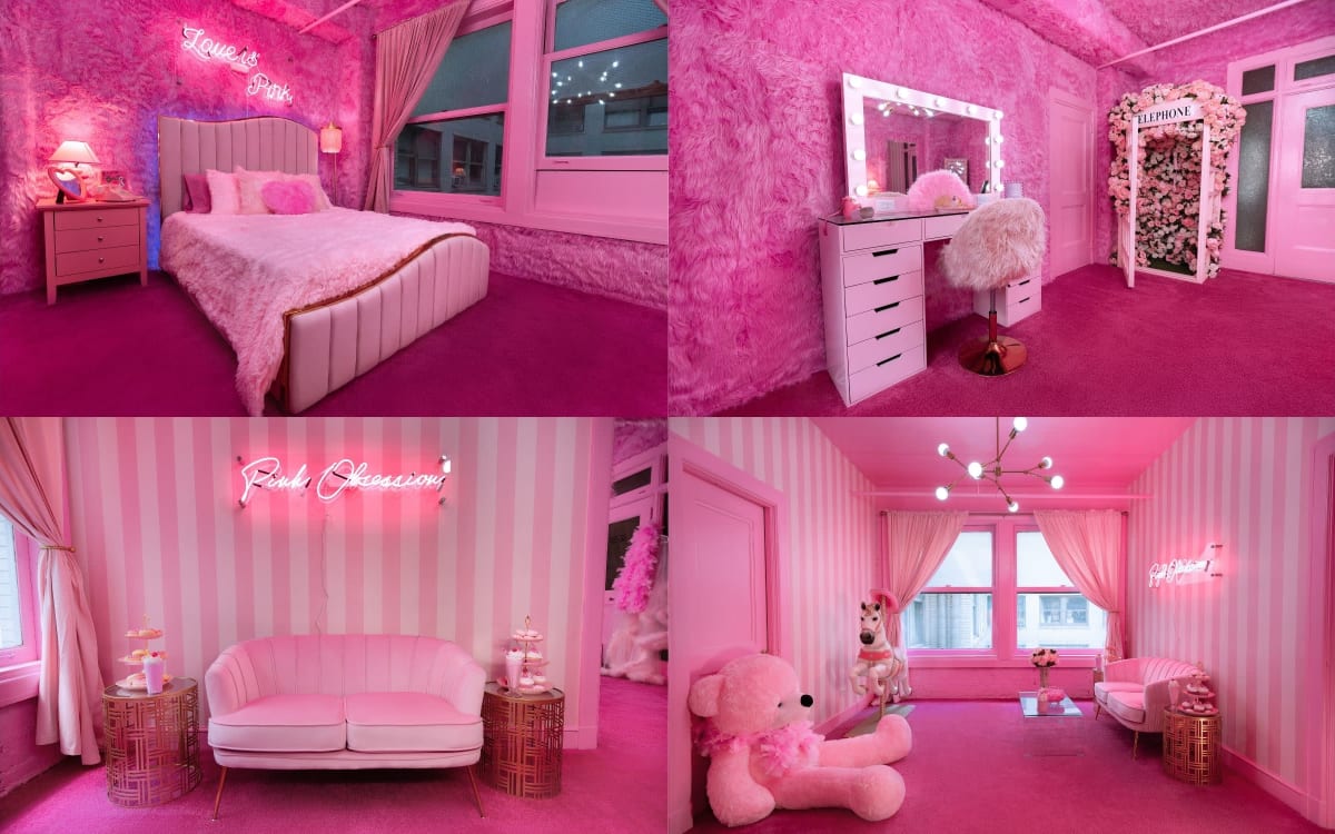 Braooth Room Porn - Downtown Pink Retro 2 - Room Suite w/ Telephone Booth & Carousel Horse, Los  Angeles, CA | Production | Peerspace