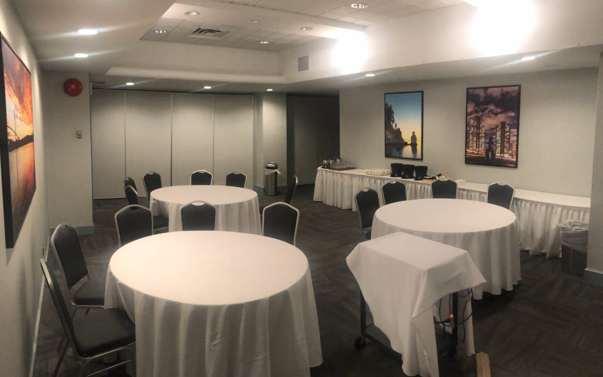 Hotel banquet room for Headshot Sessions or Filming Interviews