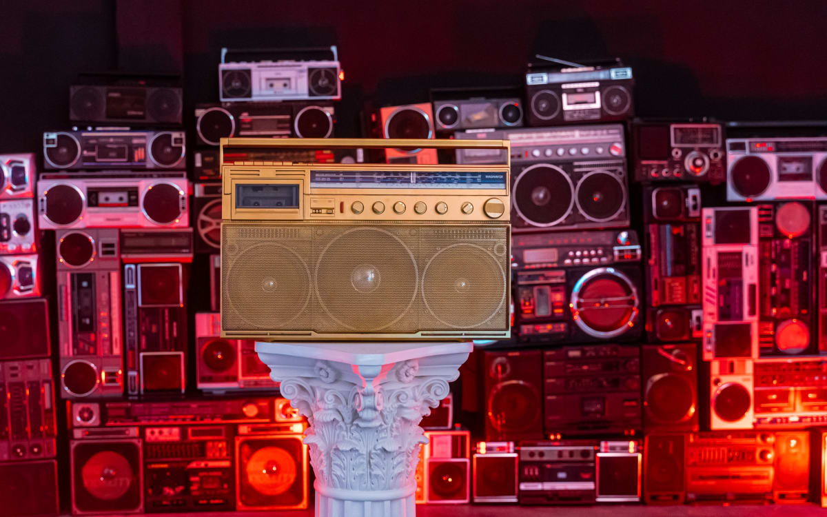 Boombox wall / Denim Wall, Brooklyn, NY | Production | Peerspace