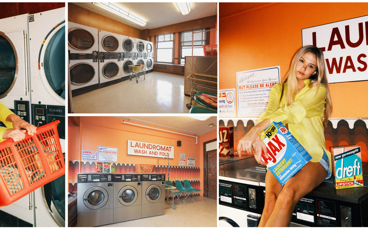 24 hrs Downtown DTLA Retro Laundromat Los Angeles CA