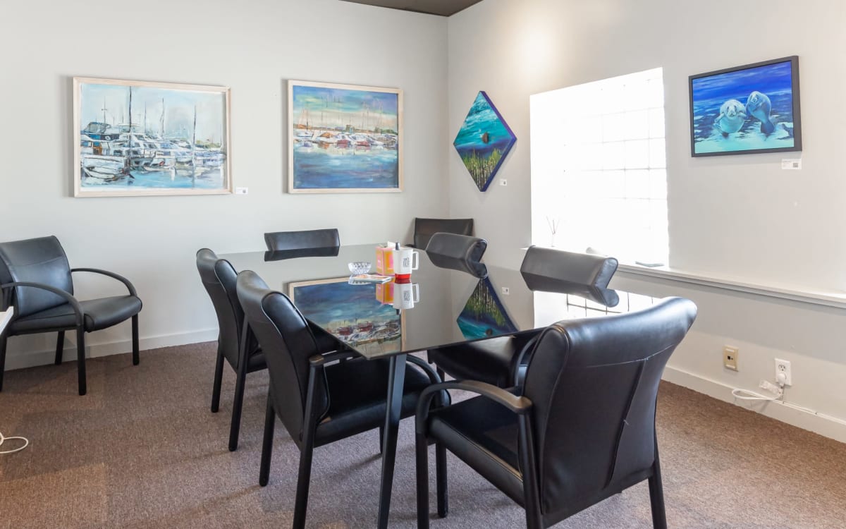 1012 Person Conference Room w/ TV + Whiteboard (Brooklyn/Riverside