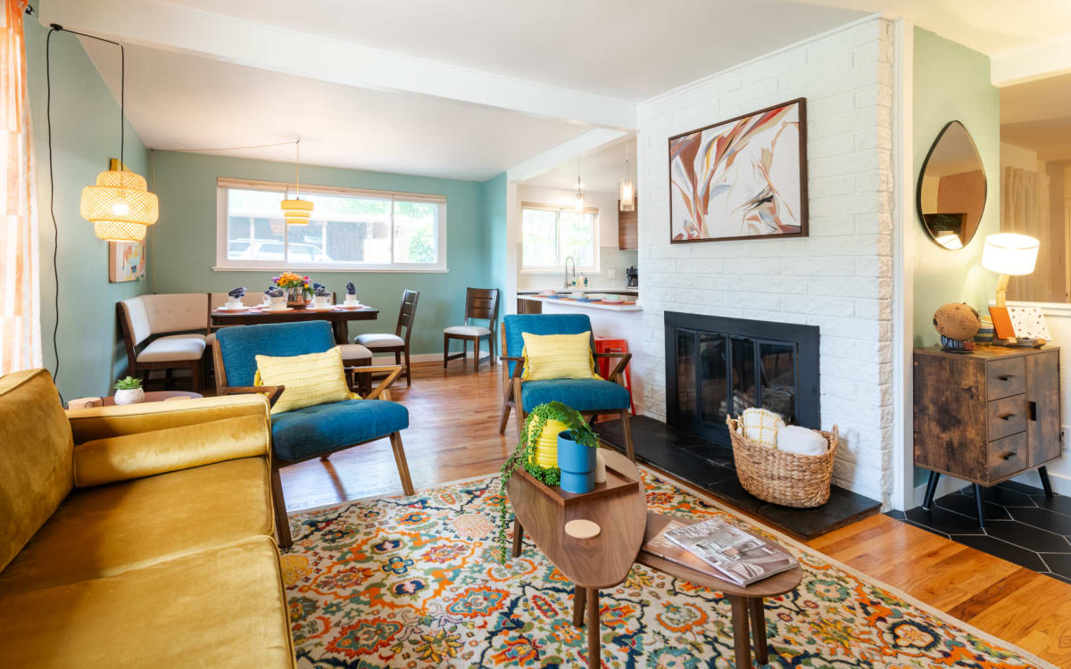 Arvada Retro Rooms with Nostalgic Midcentury Modern Decor and Large
