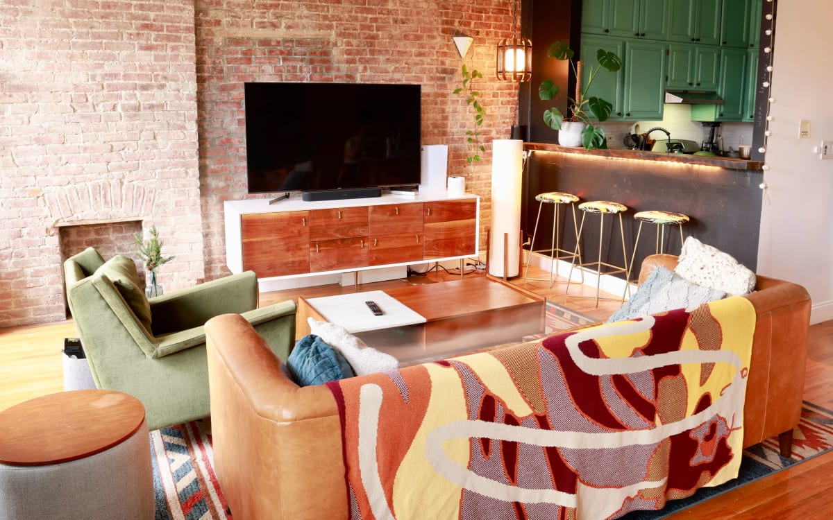 Image result for Spacious Loft; Exposed Brick, High Ceilings, Extraordinary Lighting ...
