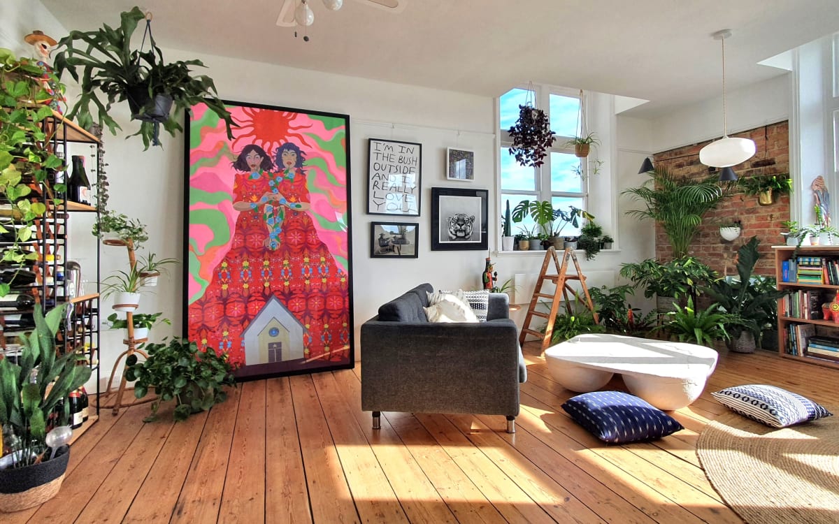 Scandi Chic Light Filled Sea and Harbor View Flat Full of Art & Plants