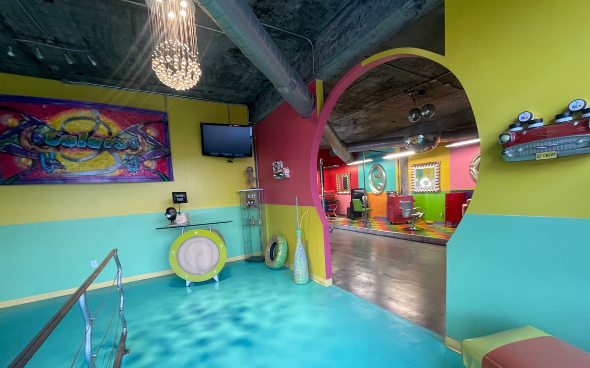 Industrial Colorful Hair Salon, atlanta, GA Production Peerspace