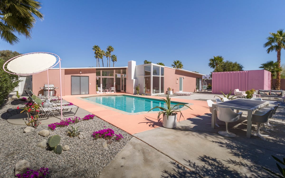 Mid century top modern pink