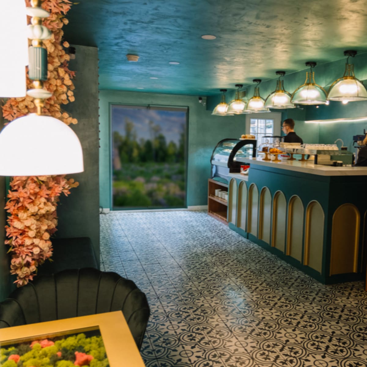 Charming Floral Cafe in Midtown Manhattan in Manhattan Image in Midtown Manhattan, Manhattan, NY