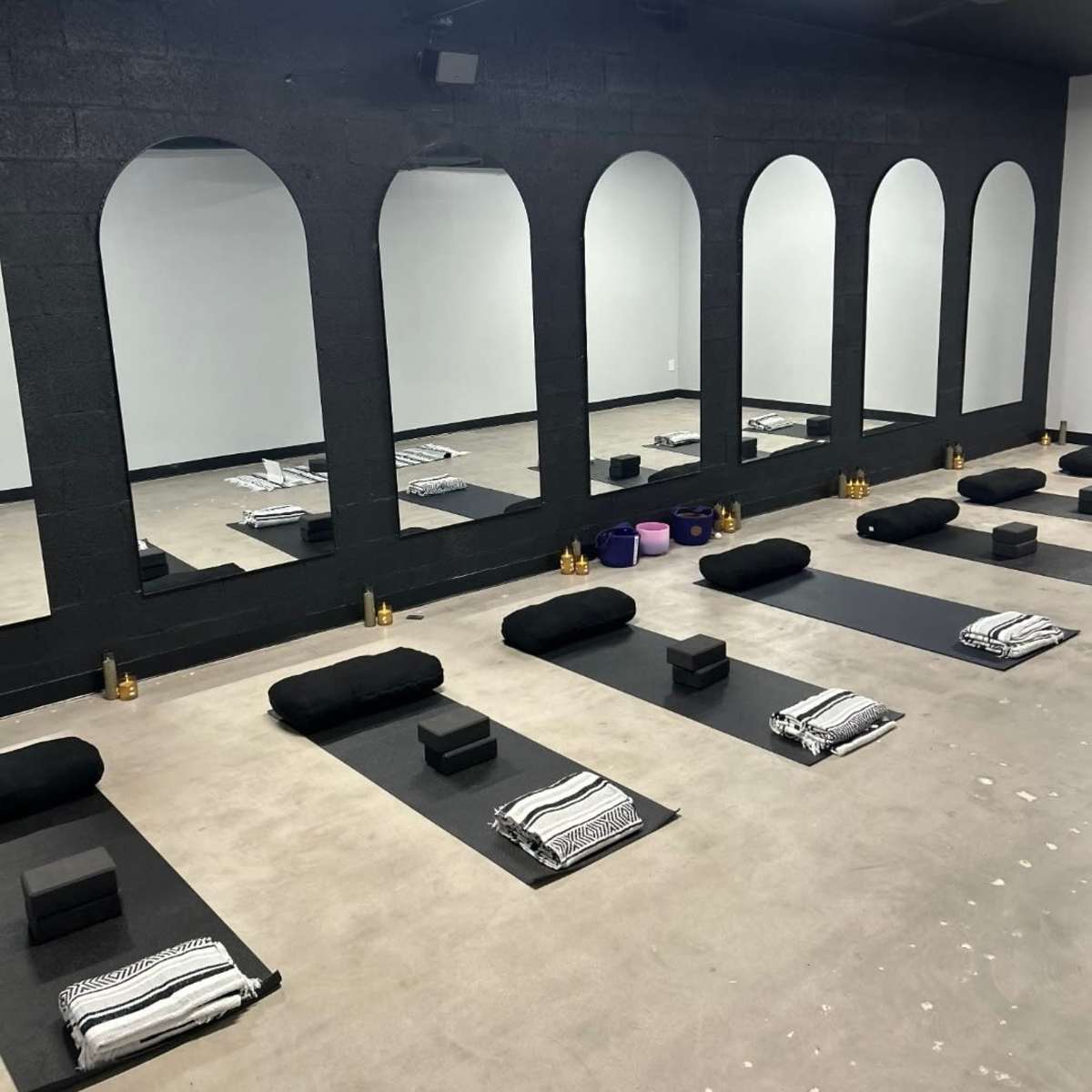 A modern industrial yoga or dance space in Scottsdale Image in Sundown Plaza, Scottsdale, AZ