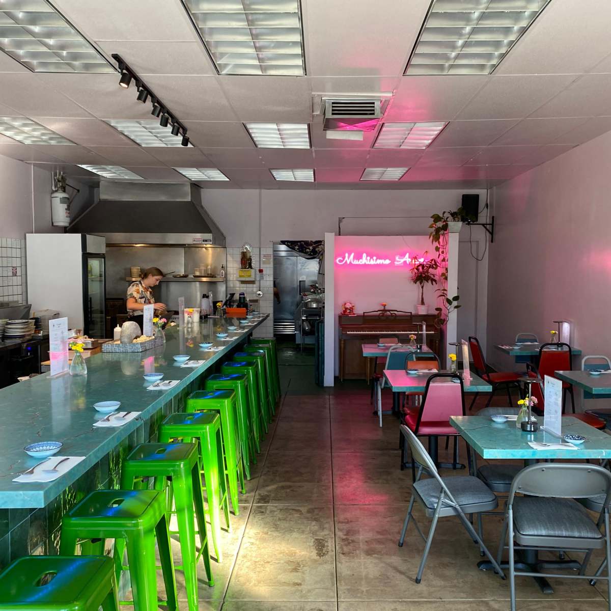 Charming Echo Park restaurant with beautiful turquoise quartz bar, LOS ...
