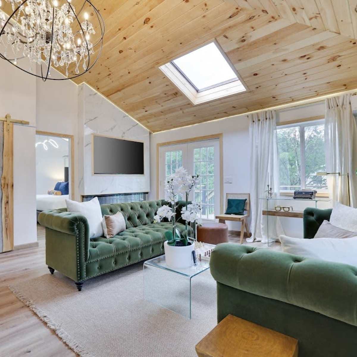 Poconos Villa with Large decks, hot tub, fire pit. in Tobyhanna Image in Coolbaugh Township, Tobyhanna, PA