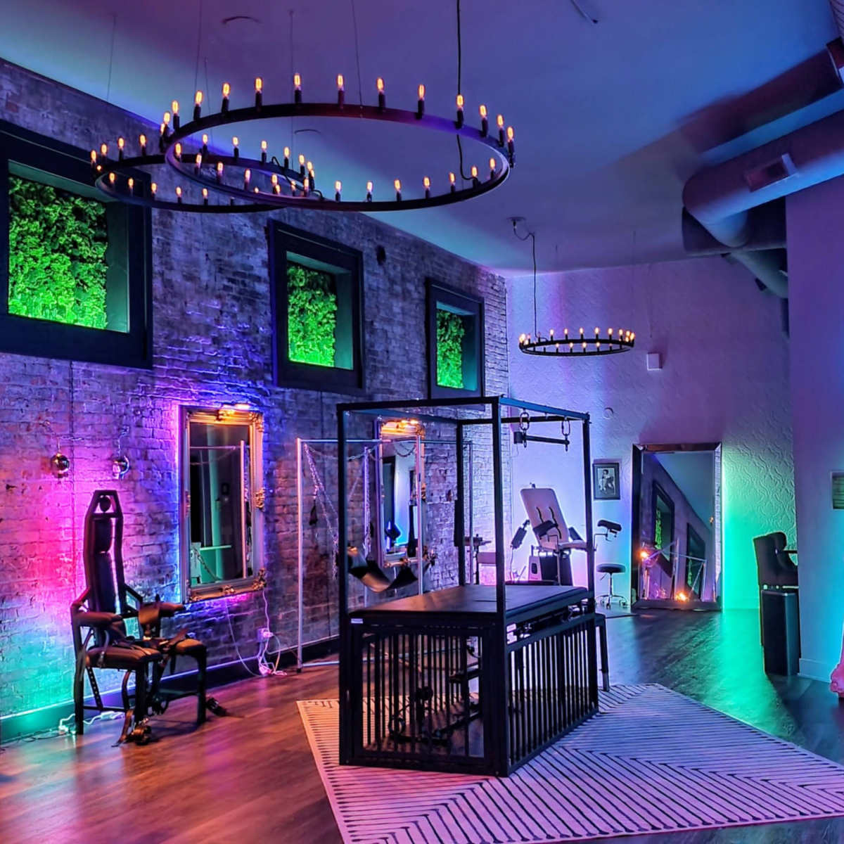 Colorful Luxury Kink Space + Sun Drenched Lounge in River West in Chicago Image in West Town, Chicago, IL