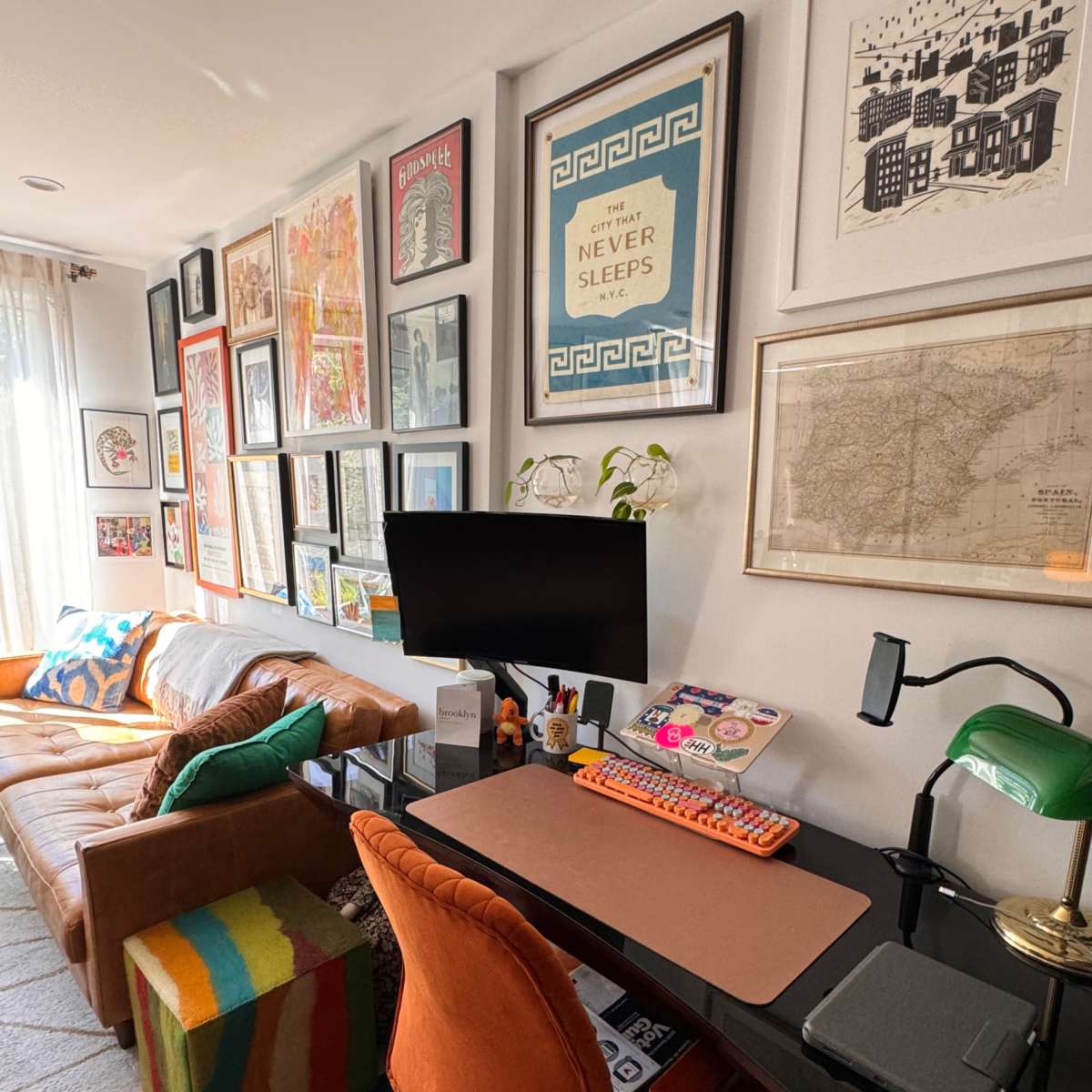 Colorful Williamsburg midcentury, lightfilled onebedroom apartment