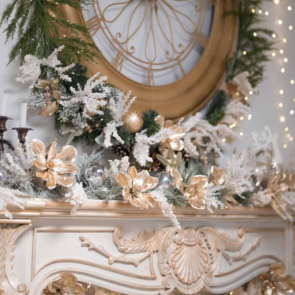 Christmas Elegant Royal Blue  Photo Studio with Luxe Golden Decor in Vancouver Image in East Vancouver, Vancouver, BC