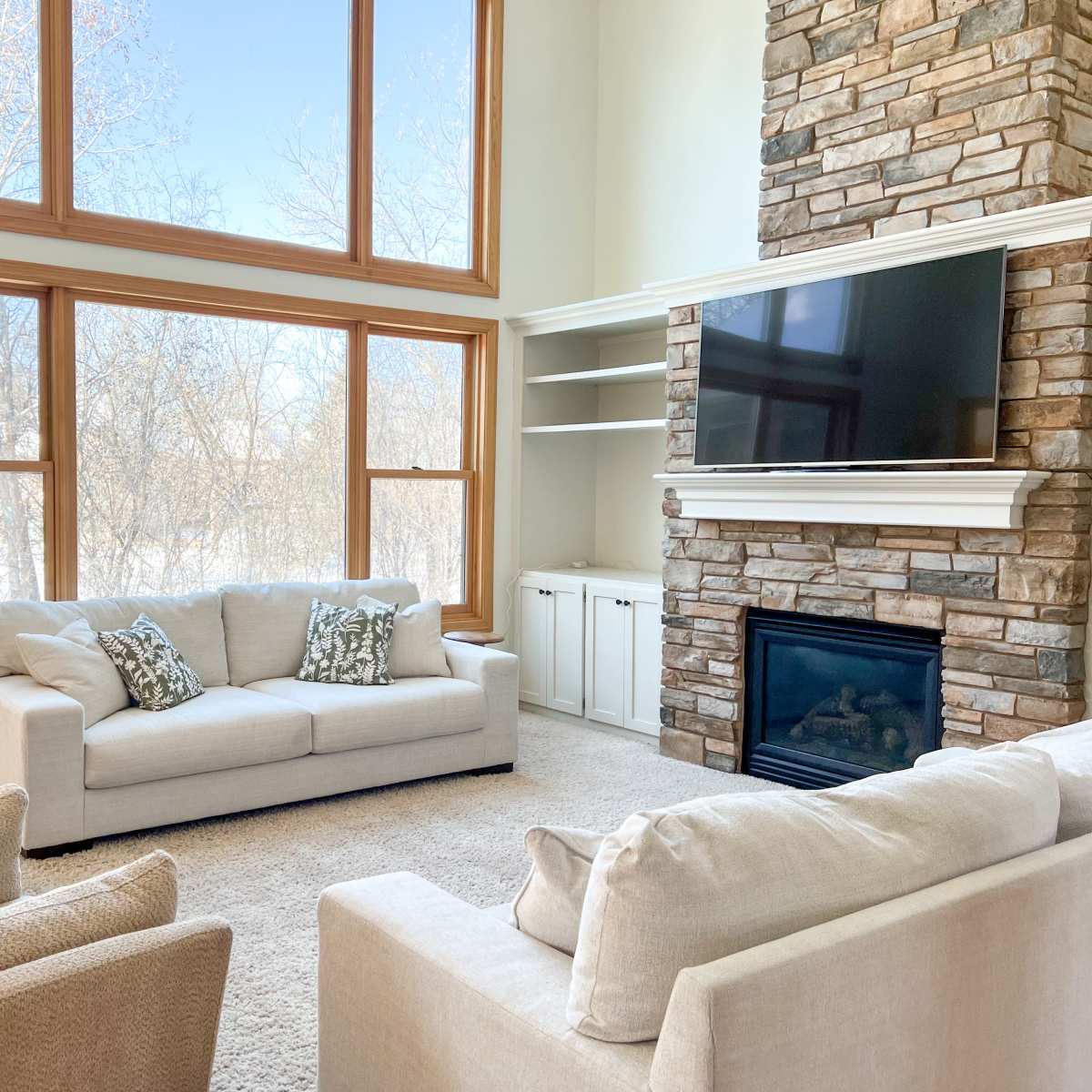 Serene 20 ft windows and ceiling house with a skywalk in Hugo Image in Lino Lakes, Hugo, MN