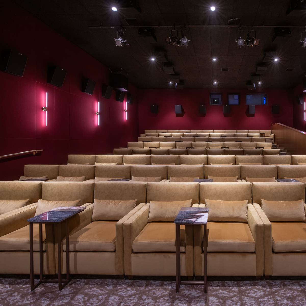 Elevated Screening Room with 4K projection and Dolby Atmos