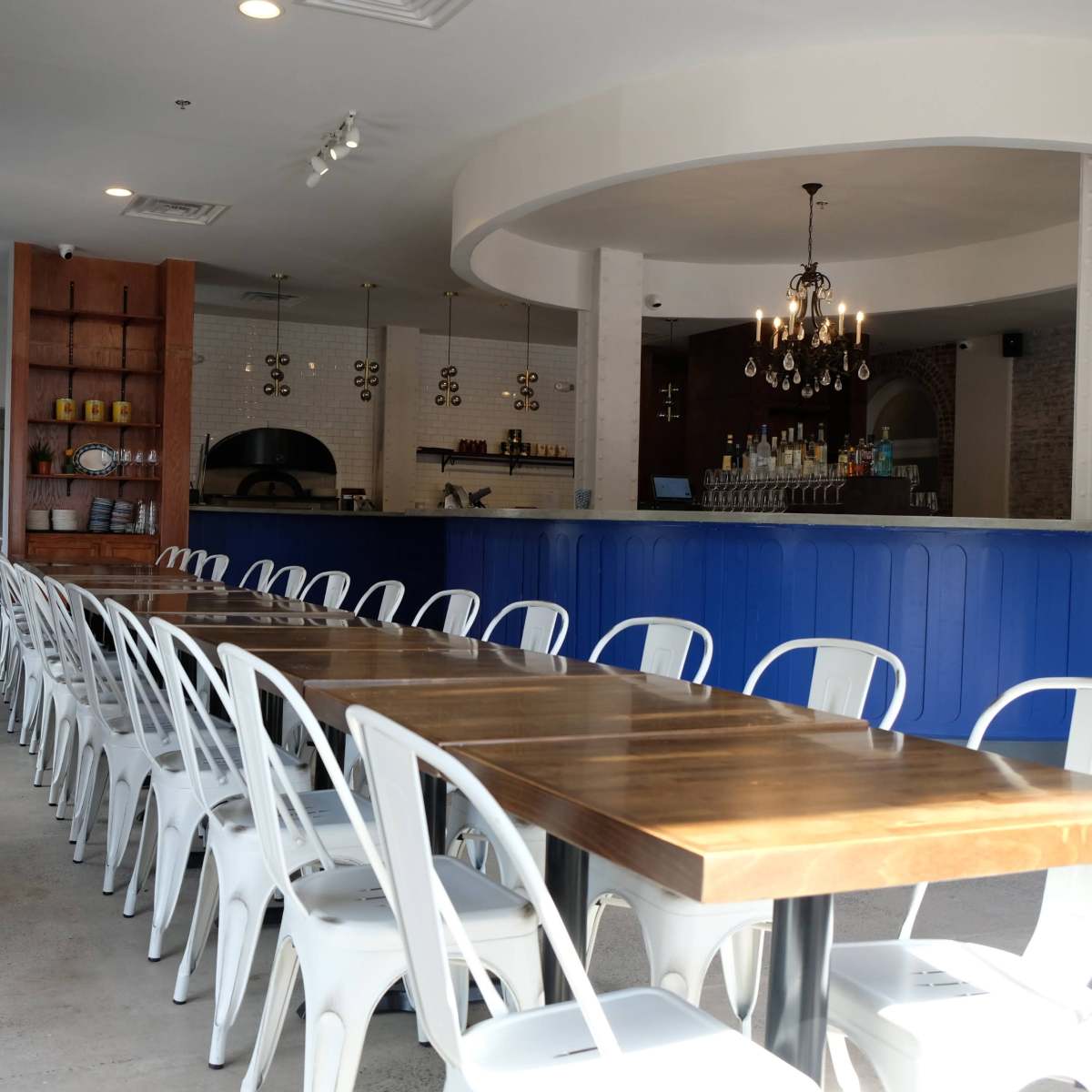 Bright & Lively Pizzeria with Large Circular Bar in Philadelphia Image in North Philadelphia, Philadelphia, PA