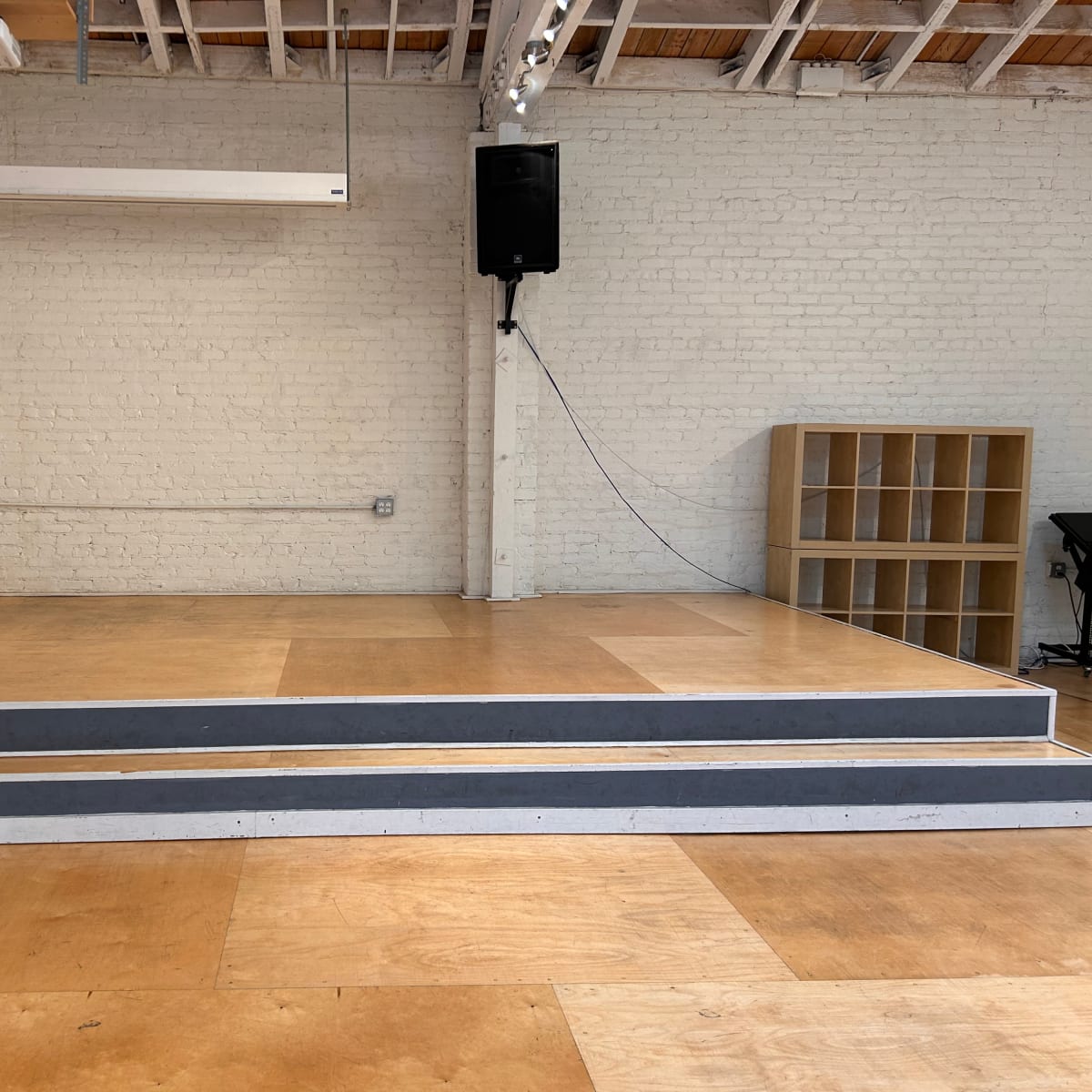 Warehouse Studio with Brick Walls, Wood Floors and Front Stage in Los Angeles Image in South Los Angeles, Los Angeles, CA