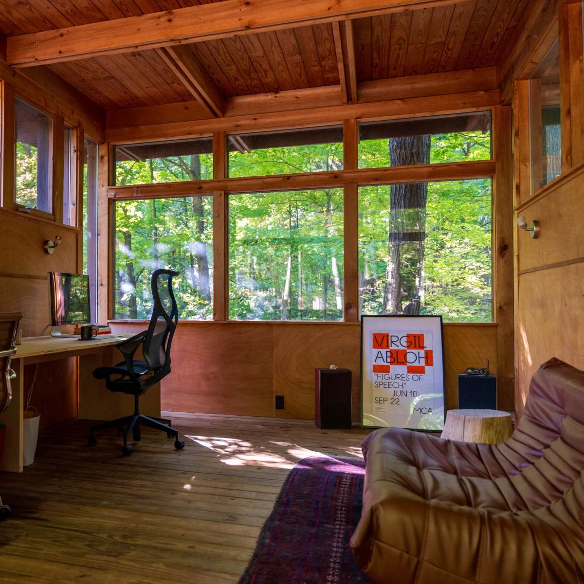 Frank Lloyd Wright Usonian Inspired Home in the Forest in Sparta Image in Algoma Township, Sparta, MI