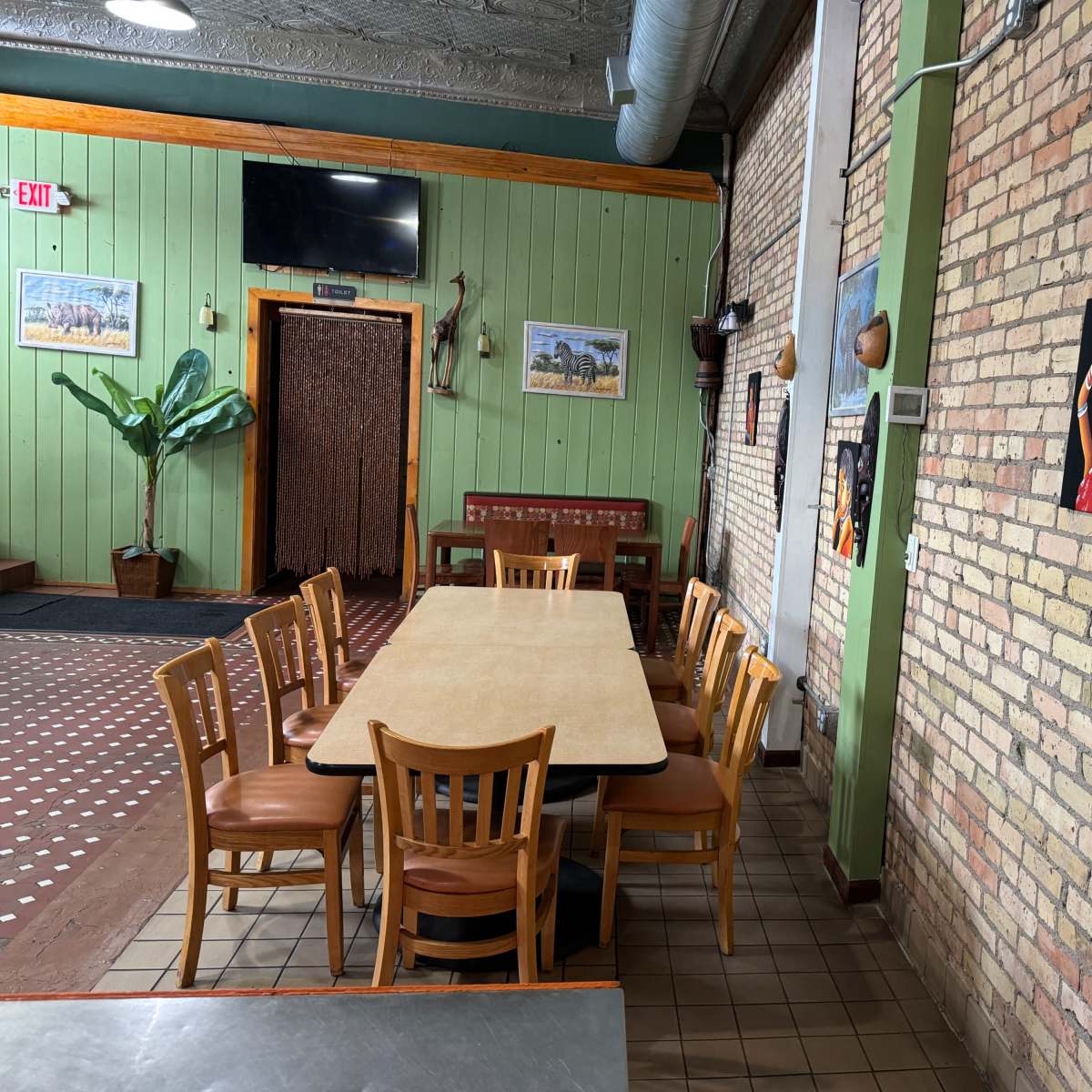 Turn-of-the-century brick building with a commercial kitchen and dining area. in Minneapolis Image in Cedar-Riverside, Minneapolis, MN