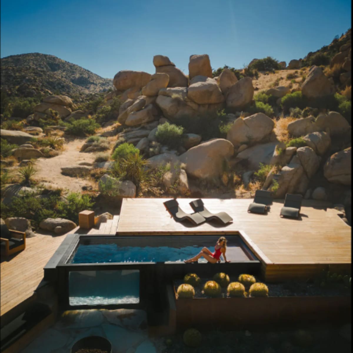 Mod West Ranch: Breathtaking Boulder Playground in Pioneertown Image in , Pioneertown, CA