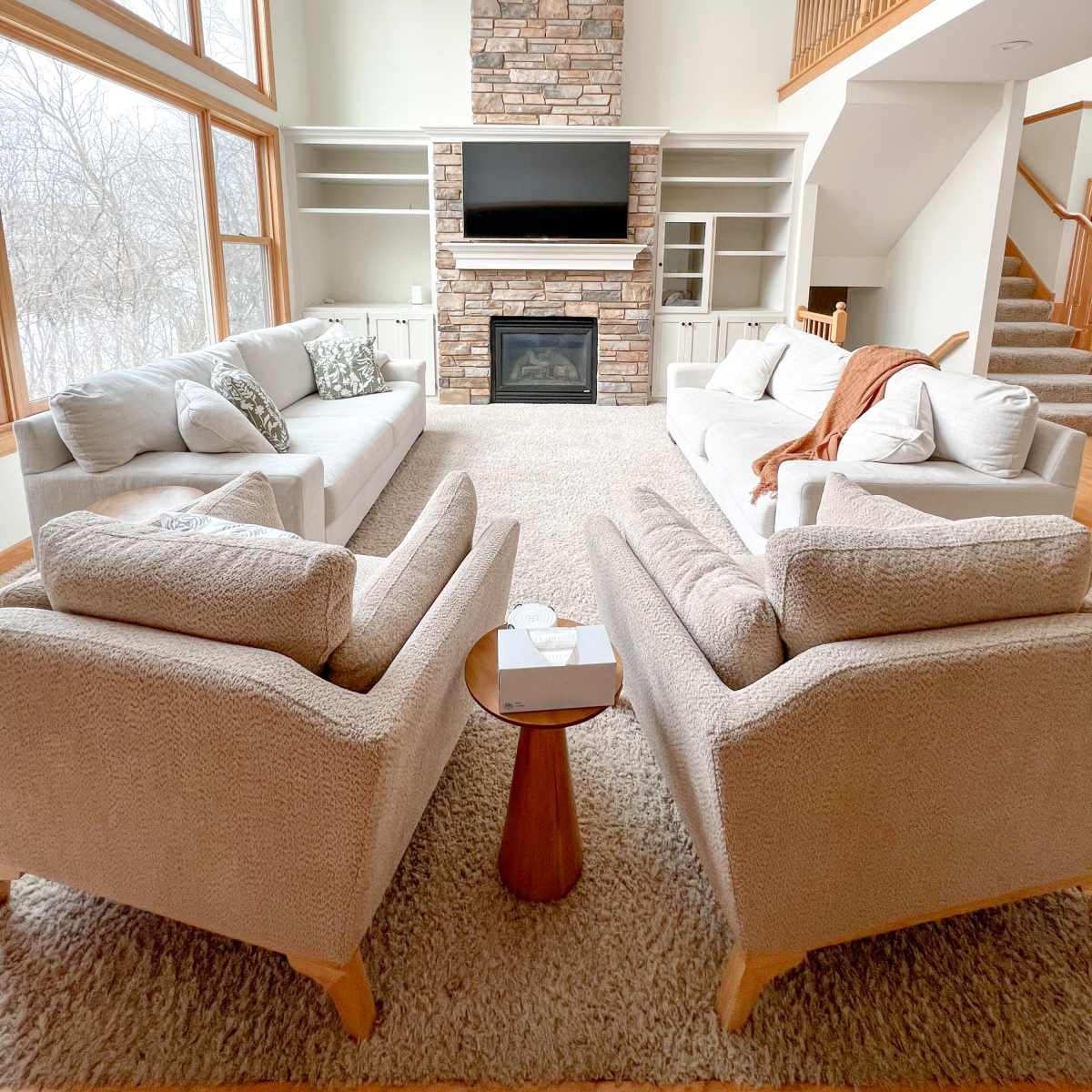Serene 20 ft windows and ceiling house with a skywalk in Hugo Image in Lino Lakes, Hugo, MN