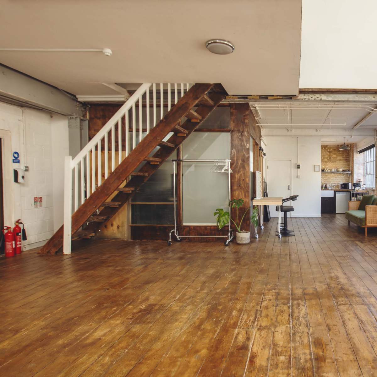 Warehouse Space with Wooden Floor and Brick walls in london Image in Dalston, london, ENG