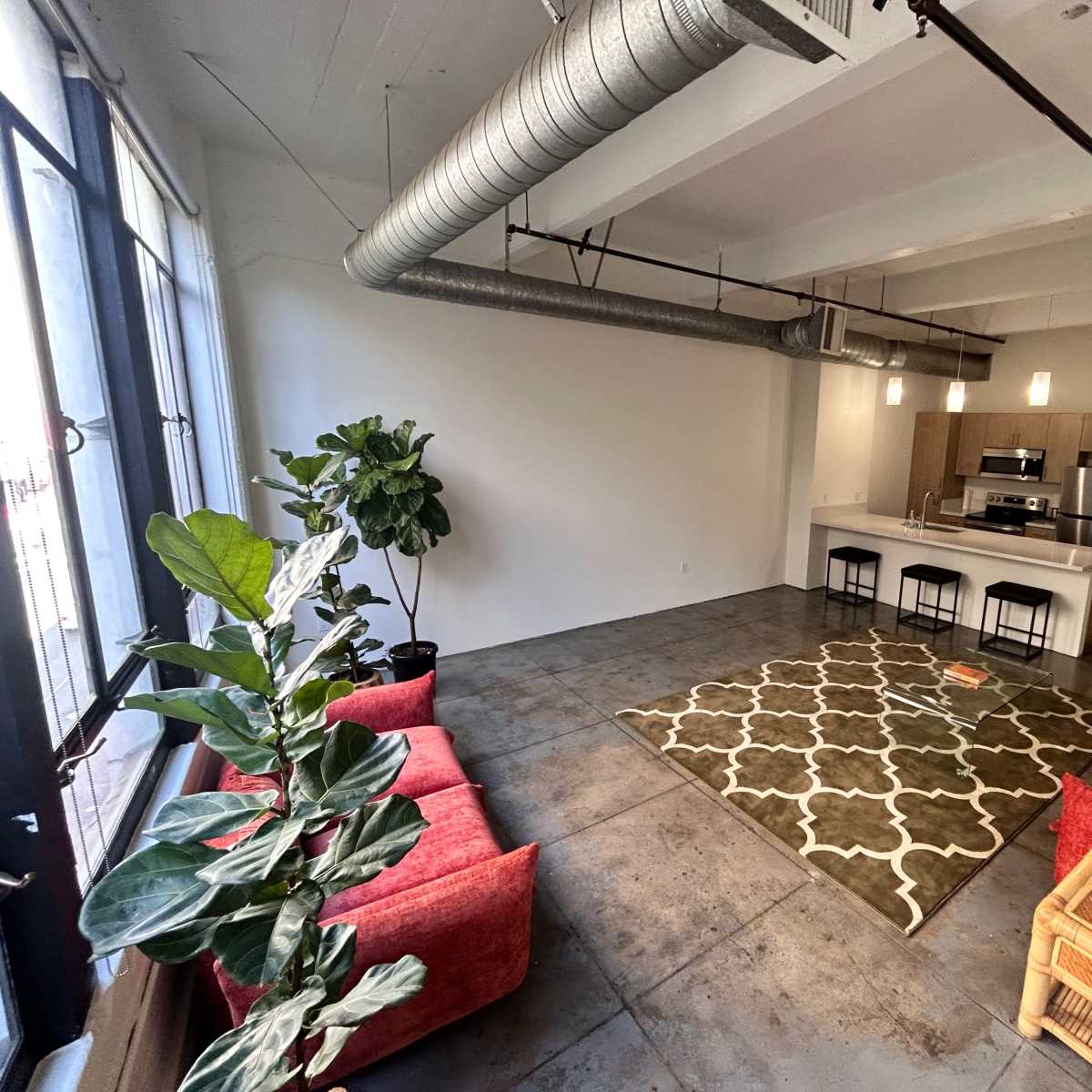 View of Modern Industrial Loft Apartment Tour - YouTube