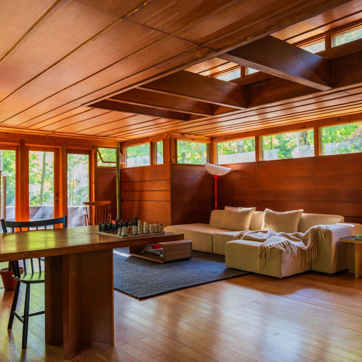 Frank Lloyd Wright Usonian Inspired Home in the Forest in Sparta Image in Algoma Township, Sparta, MI