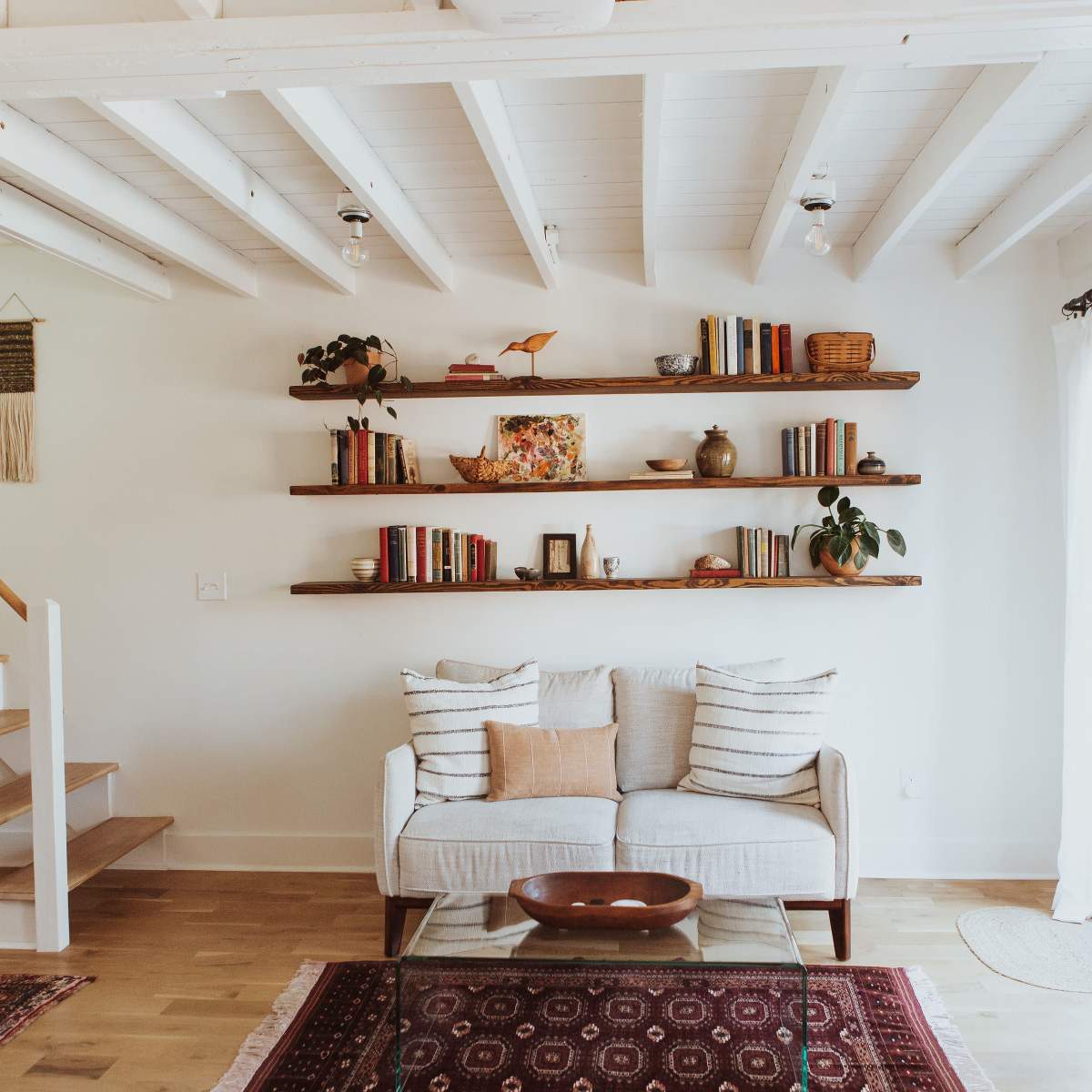 Thoughtfully Curated Guest Suite | tasteful decor, library wall & natural light in Nashville Image in East Nashville, Nashville, TN