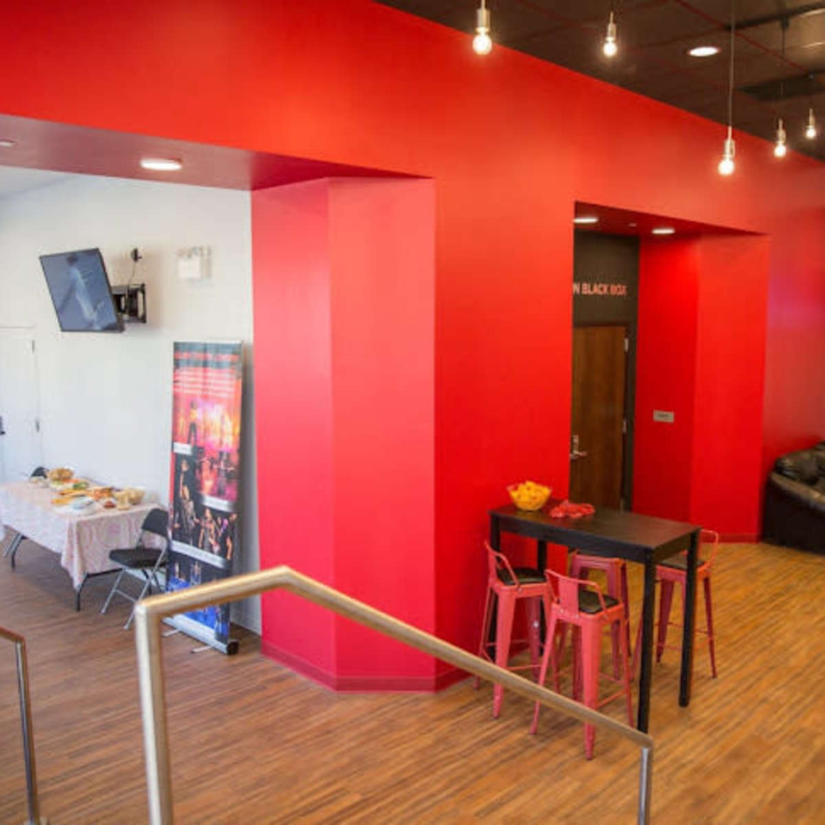 Blackbox Theater with Inviting Lobby & Kitchen in Warehouse District in Pittsburgh Image in Larimer, Pittsburgh, PA