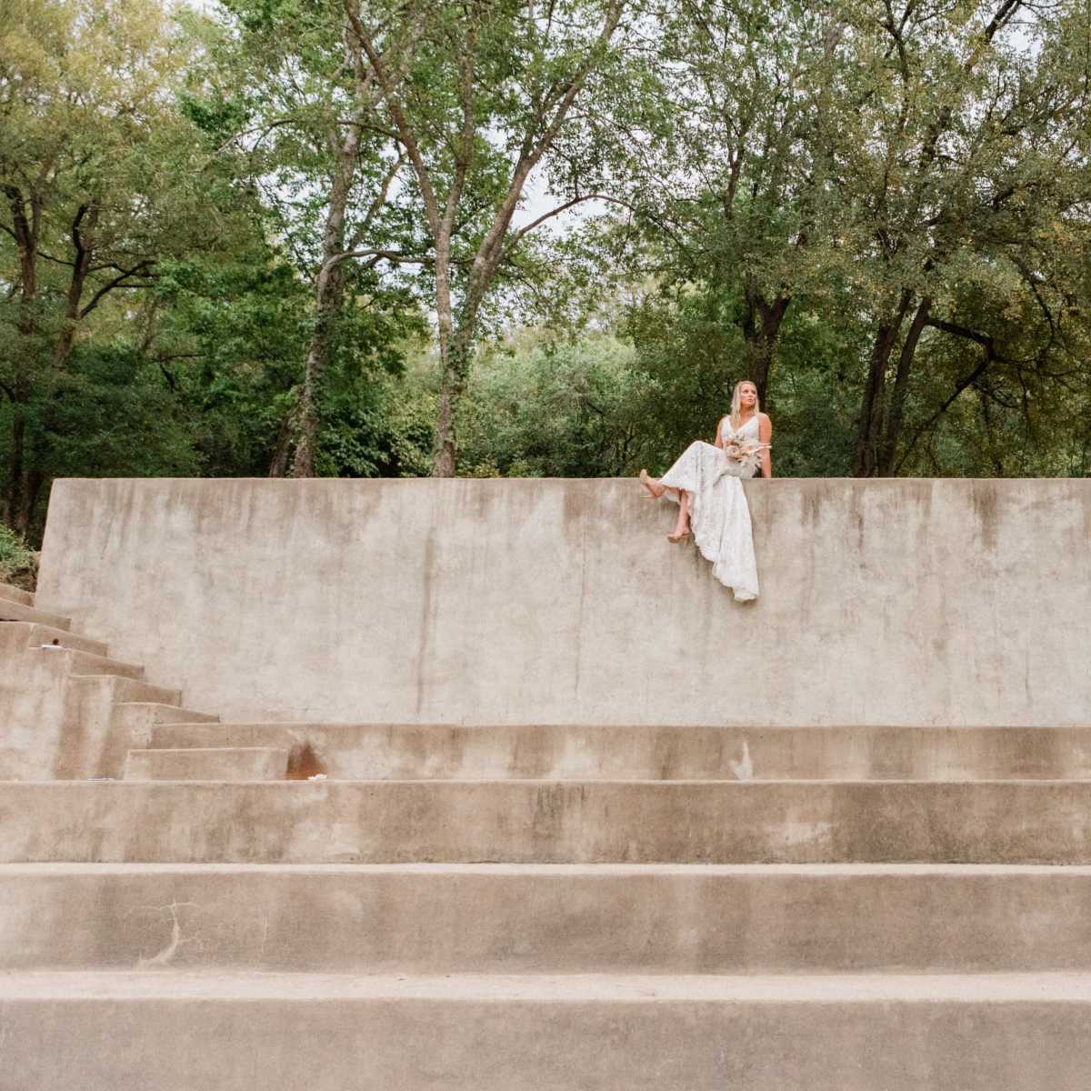 Colorado River Amphitheater: Cement staircase into the water ...