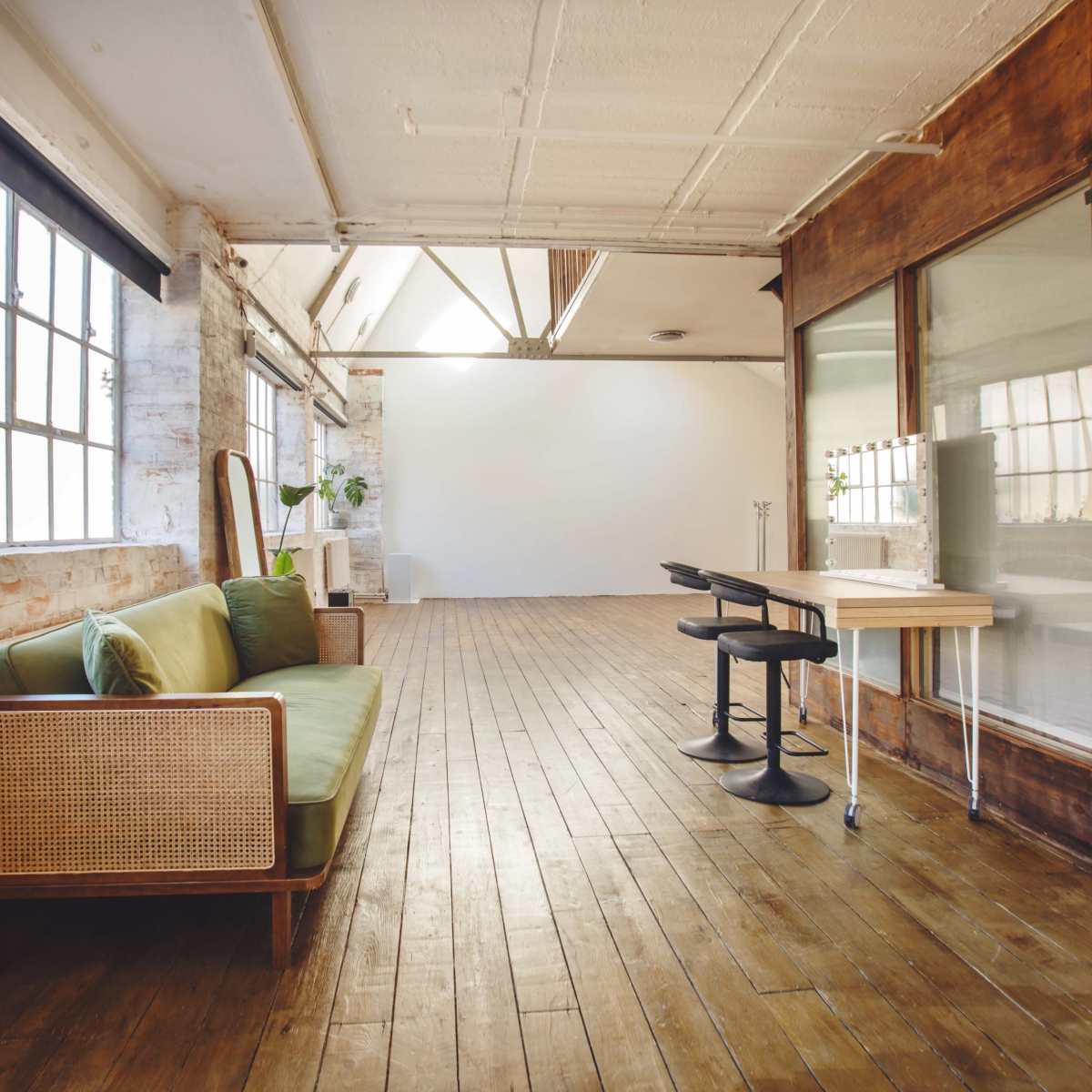 Warehouse Space with Wooden Floor and Brick walls in london Image in Dalston, london, ENG