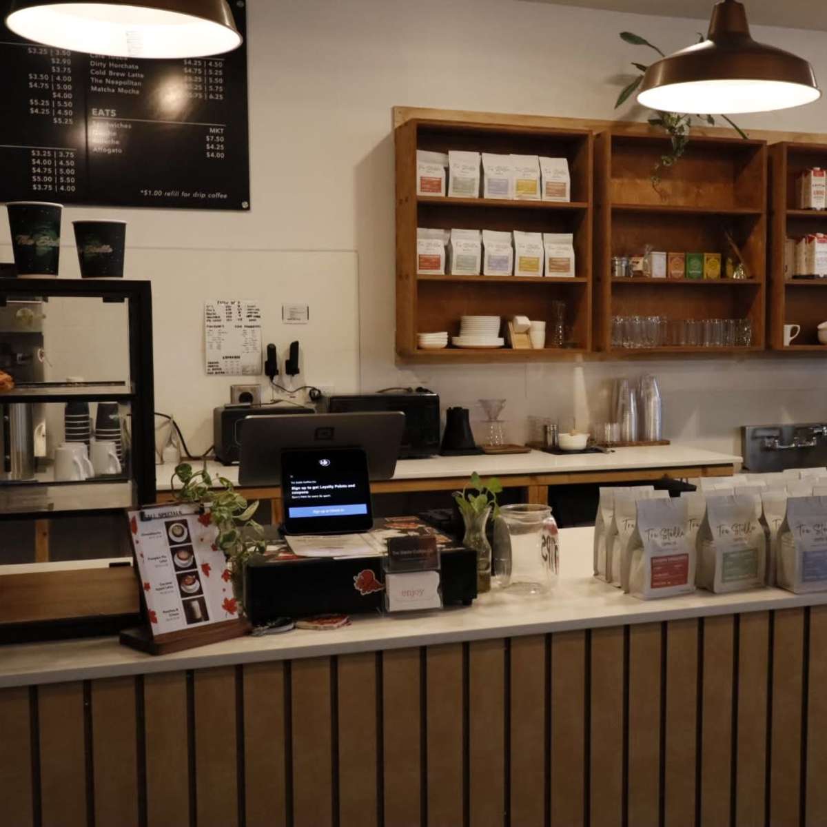 Spacious Coffee Shop & Roastery with Modern Industrial Interior in Dallas Image in Far North Dallas, Dallas, TX