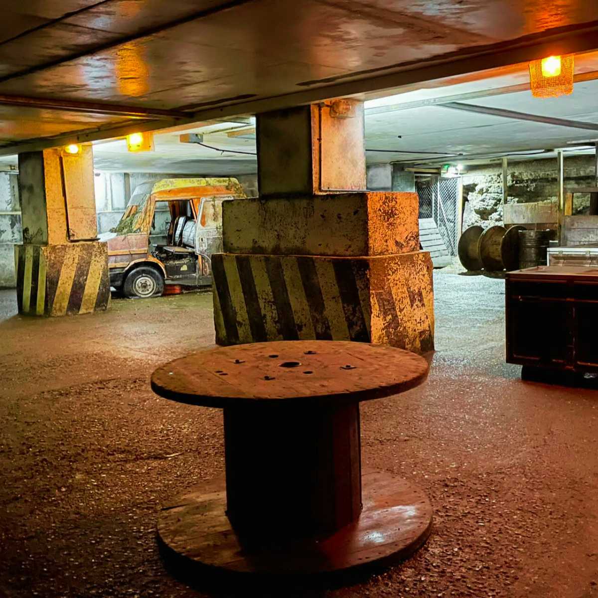 Underground bunker themed warehouse, London Production Peerspace