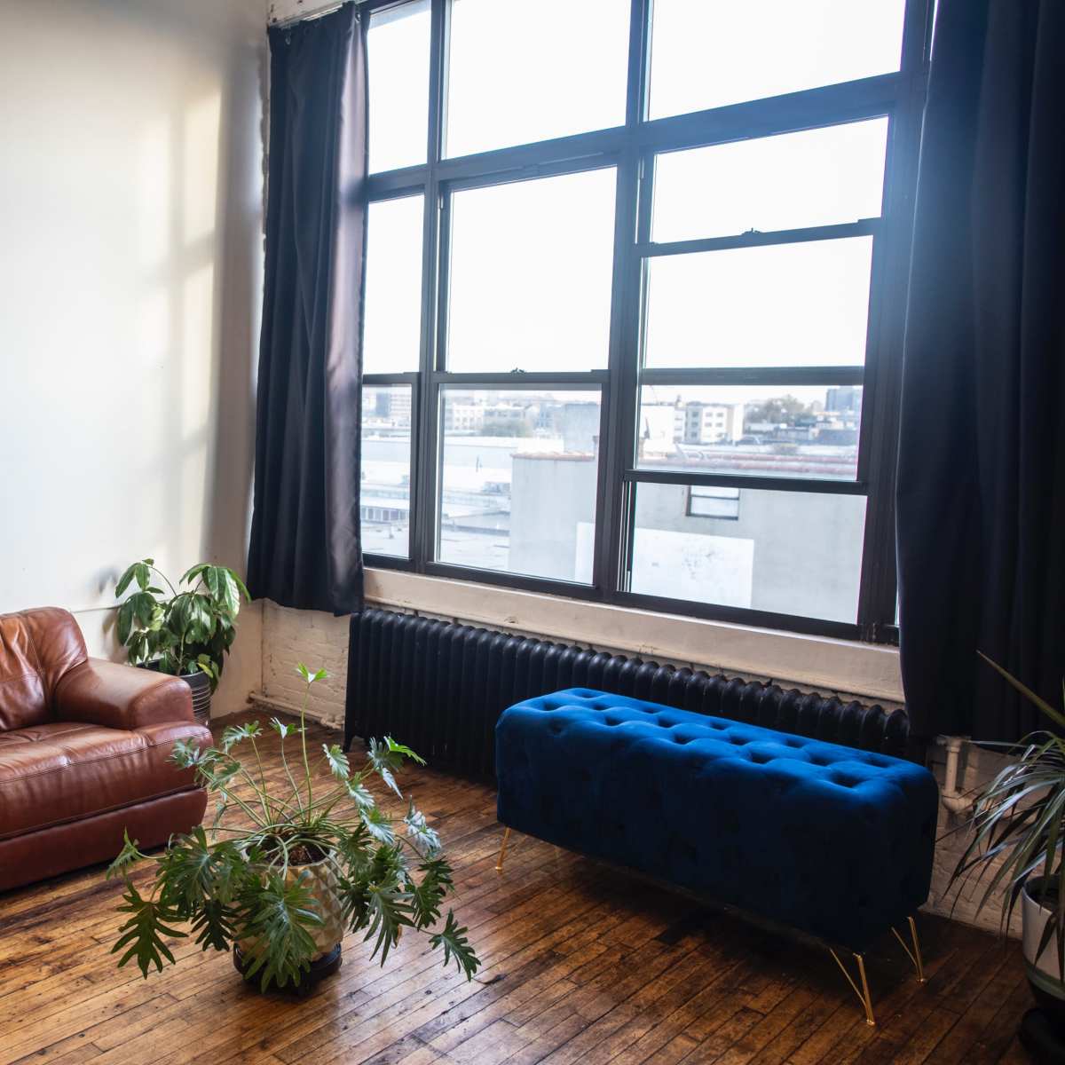 Matka Sosna: Spacious Super Bright Bushwick L Train Studio 🌴 Free Profoto+ARRI Lighting 🌴 Tropical Jungle 🌴 w/Hardwood Floors 15’ Ceilings / Profoto in Brooklyn Image in East Williamsburg, Brooklyn, NY
