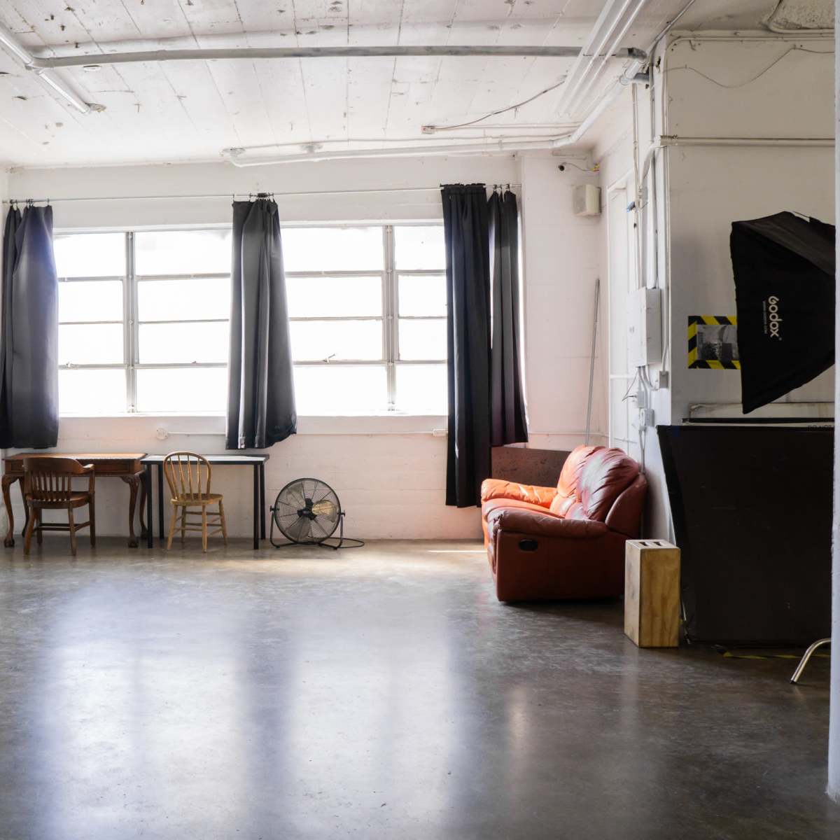 Large Downtown Loft with library shelves, Soft Daylight and North & West Facing windows - Studio D in Los Angeles Image in Central LA, Los Angeles, CA