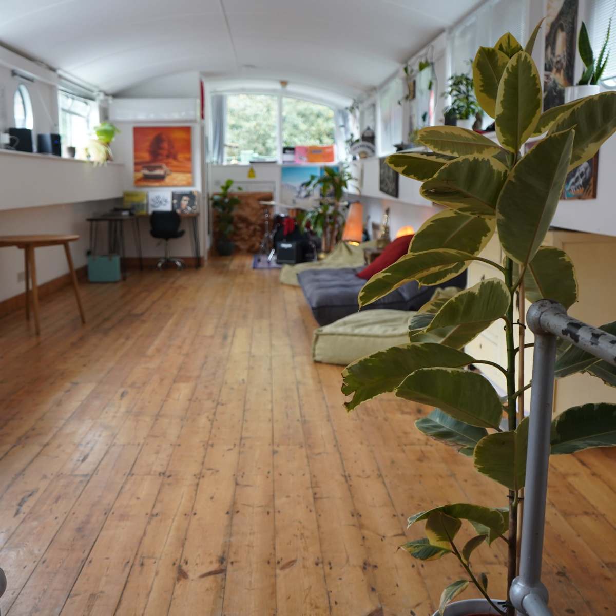 Barge on Hoxton Canals with excellent natural lighting, London