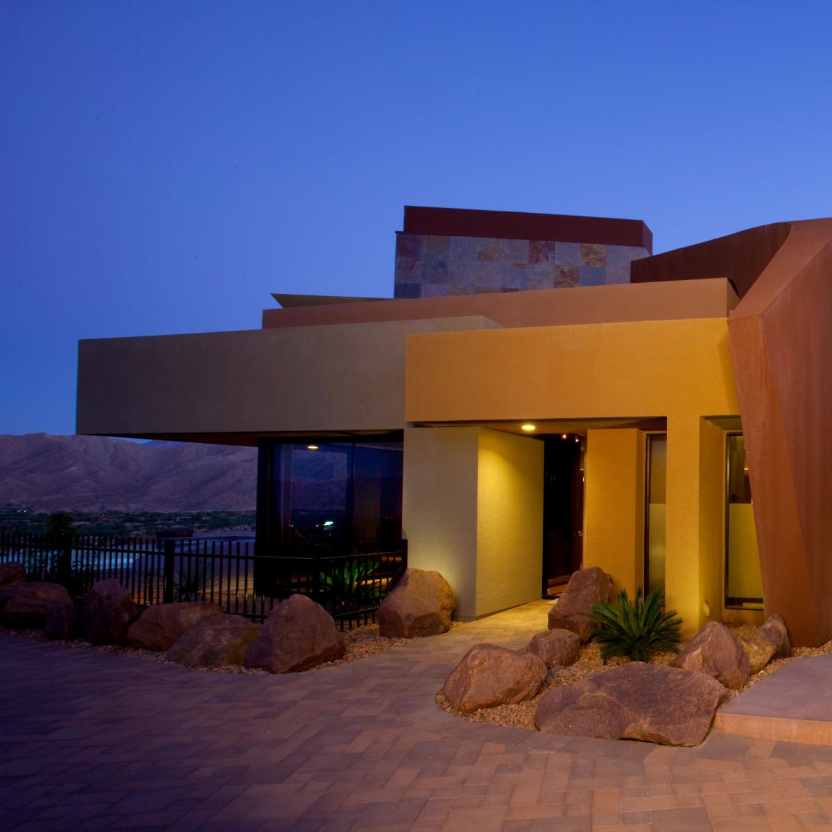 Secluded Ultra Contemporary Architecture With Dramatic Views Of The Desert Below in Palm Desert Image in , Palm Desert, CA