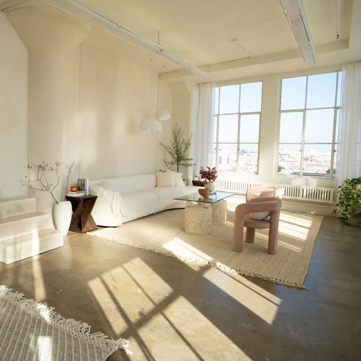 Bright Wabi Sabi Inspired Loft with Natural Decor Elements and Texture in Los Angeles Image in Central LA, Los Angeles, CA