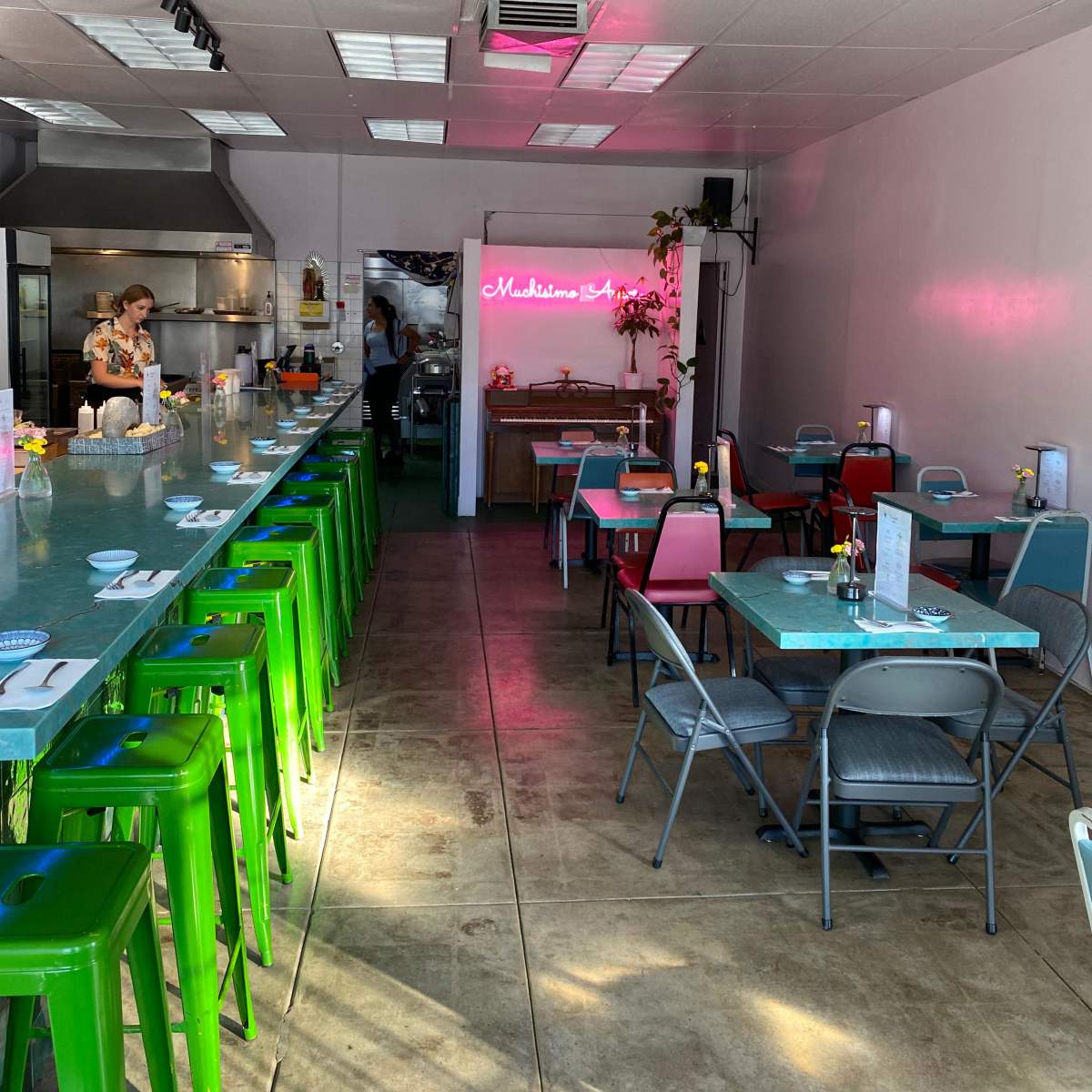 Charming Echo Park restaurant with beautiful turquoise quartz bar, LOS ...