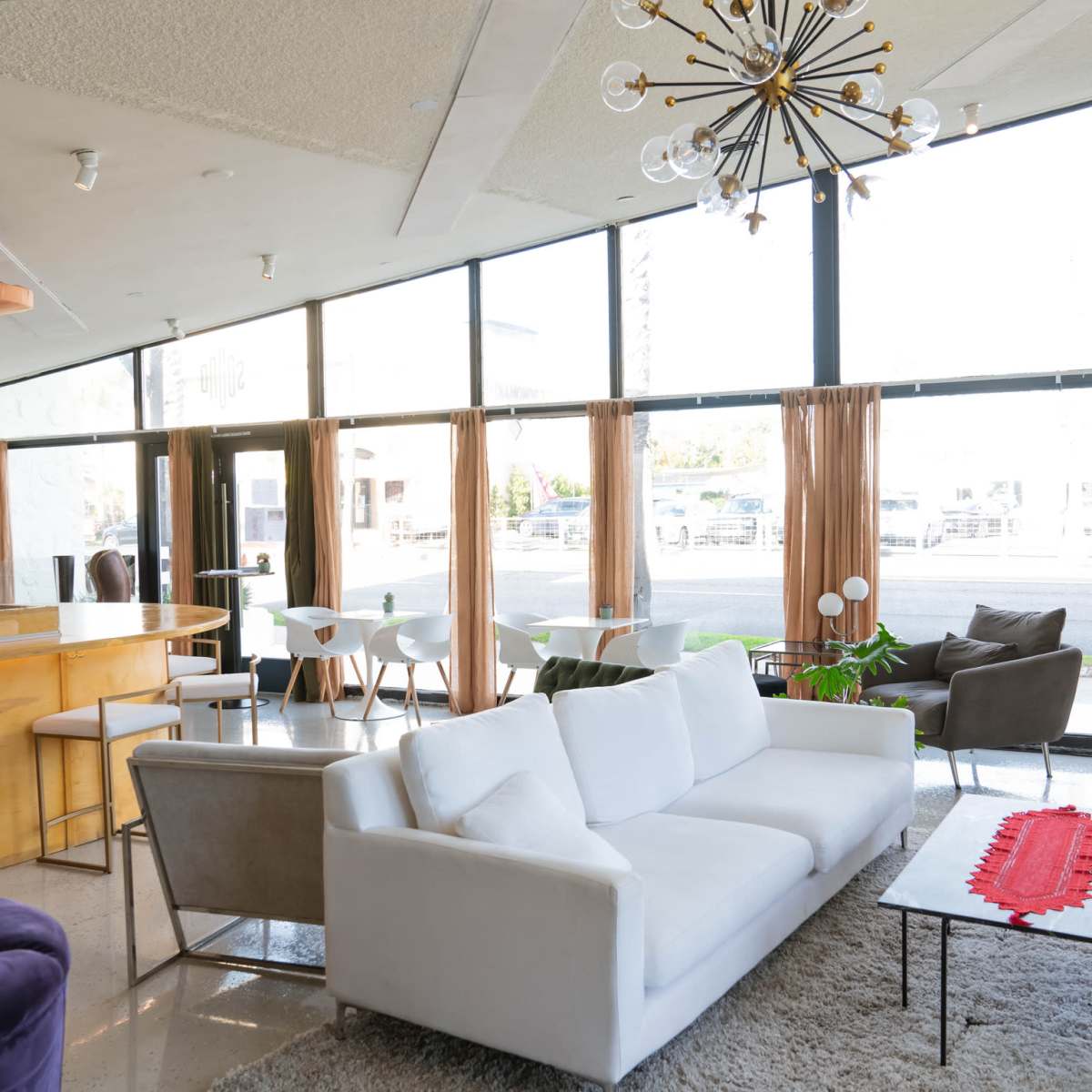 Listening Bar and Restaurant with midcentury Living room area, 360 DJ booth and Hifi system, 2 blocks away from Ocean in Oceanside Image in Townsite, Oceanside, AS
