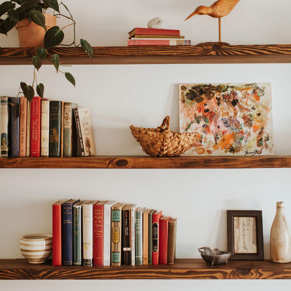 Thoughtfully Curated Guest Suite | tasteful decor, library wall & natural light in Nashville Image in East Nashville, Nashville, TN
