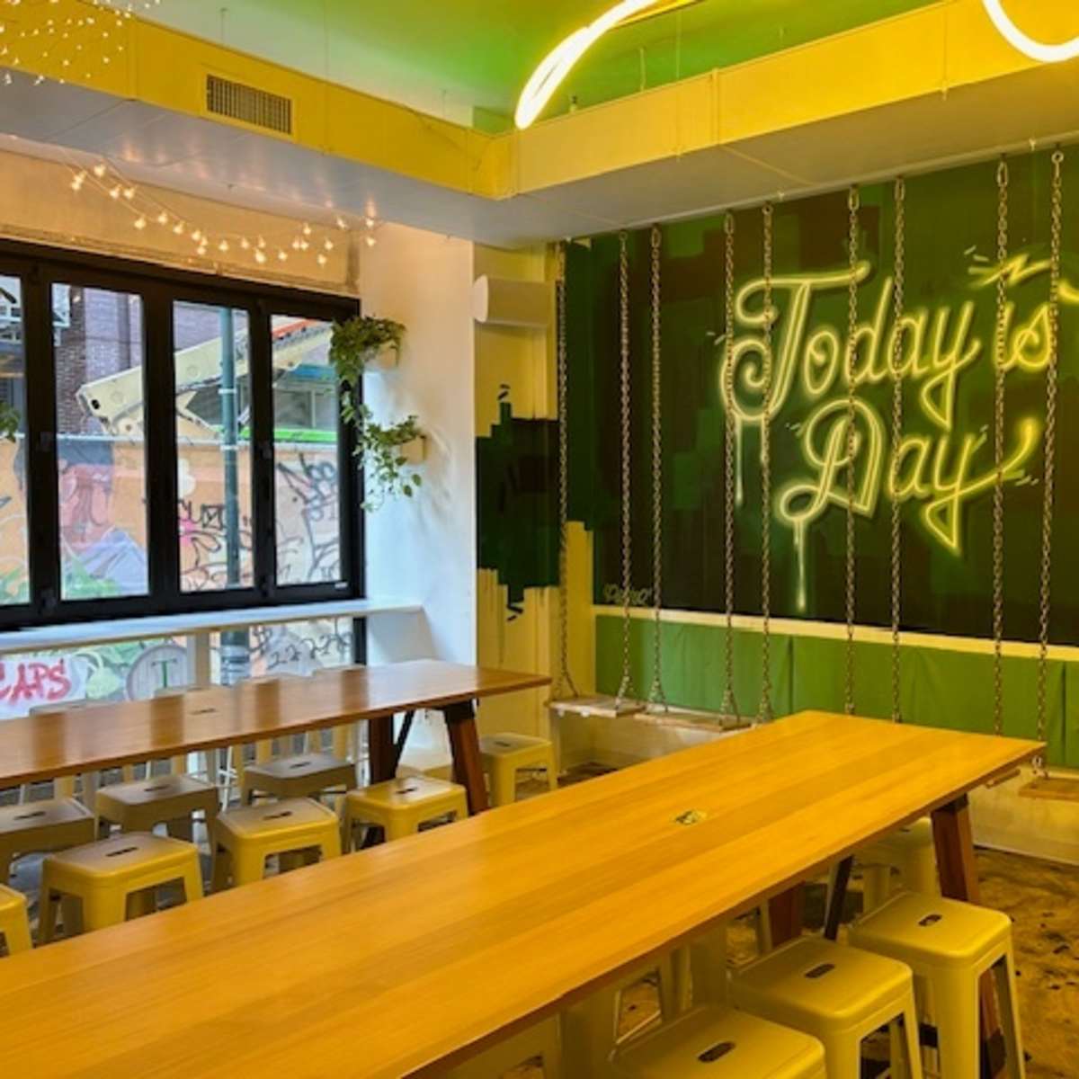 Bright Lofty Downtown Space w/ Swing Set Tables in Philadelphia Image in Center City, Philadelphia, PA