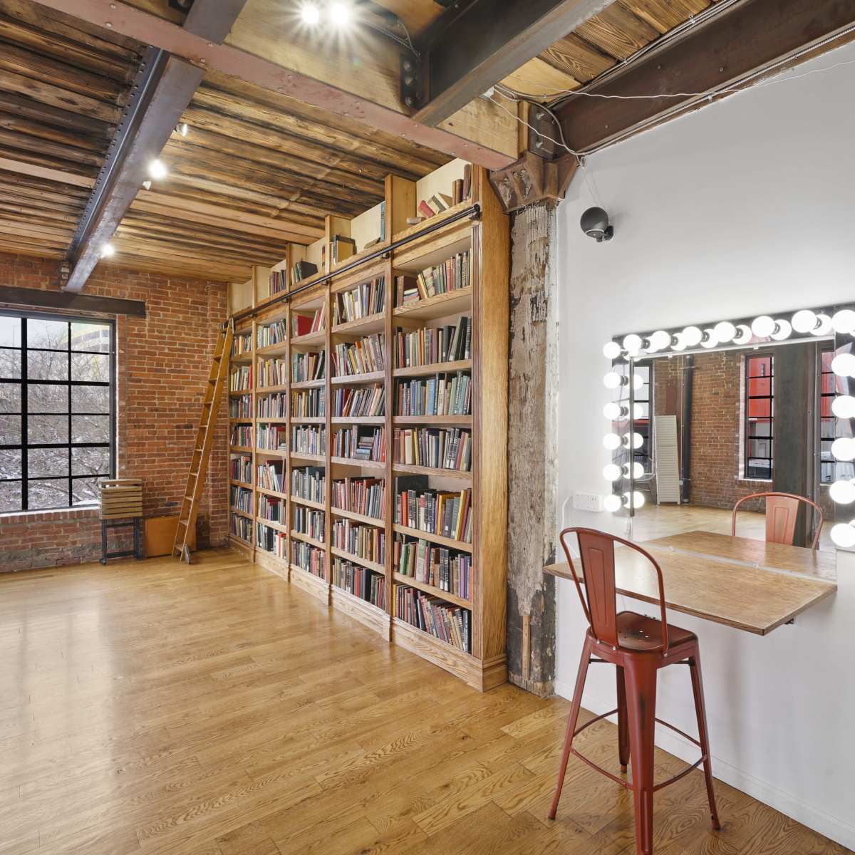 Lighting Equipment Included Beautiful Brooklyn Vintage Library Room in Brooklyn