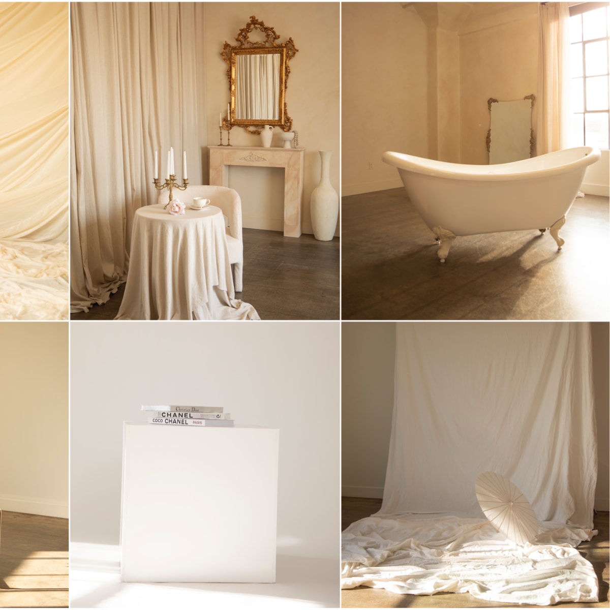 Minimalist Chic Natural Light Studio with white seamless backdrops in Los Angeles Image in Central LA, Los Angeles, CA