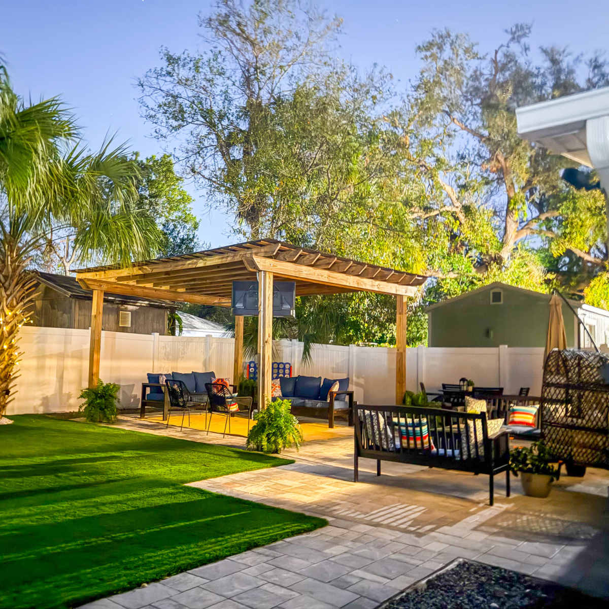 Luxe Glamping Adult Tent, Swings & Pergola in Tampa Image in Northwest Tampa, Tampa, FL