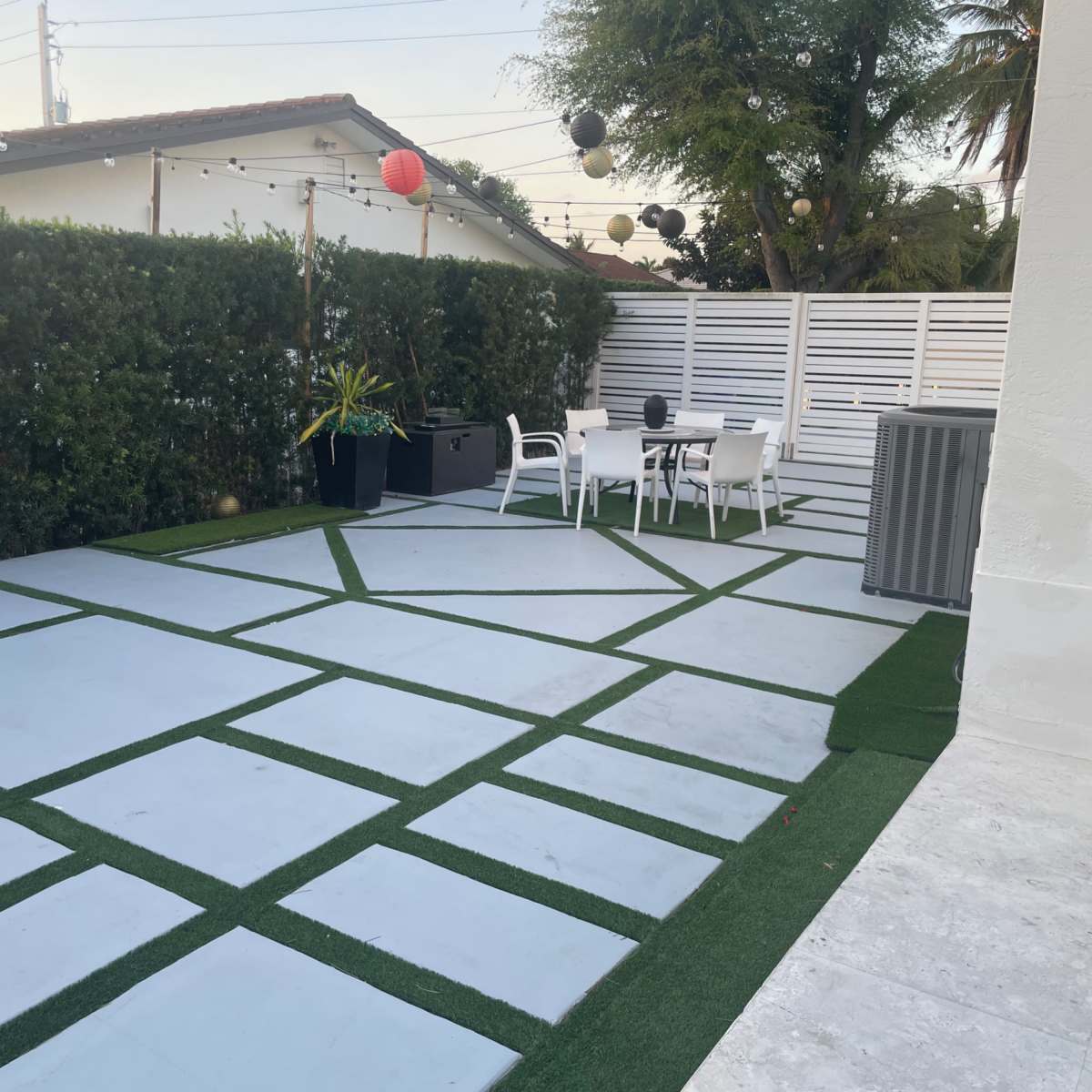 Country club, suburban, outdoor area with pool. Golf course view, roomy area with plenty of seating. in Miami Image in Country Club, Miami, FL