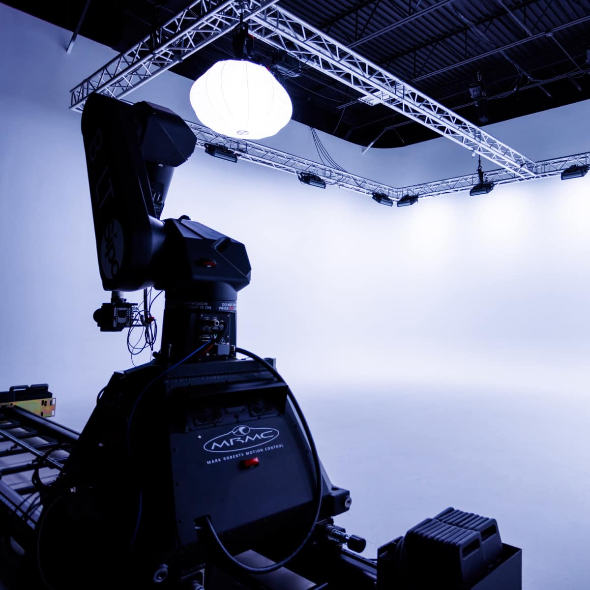 Video Production Studio with 25 foot 3-sided cyc wall fully lit cyc ...