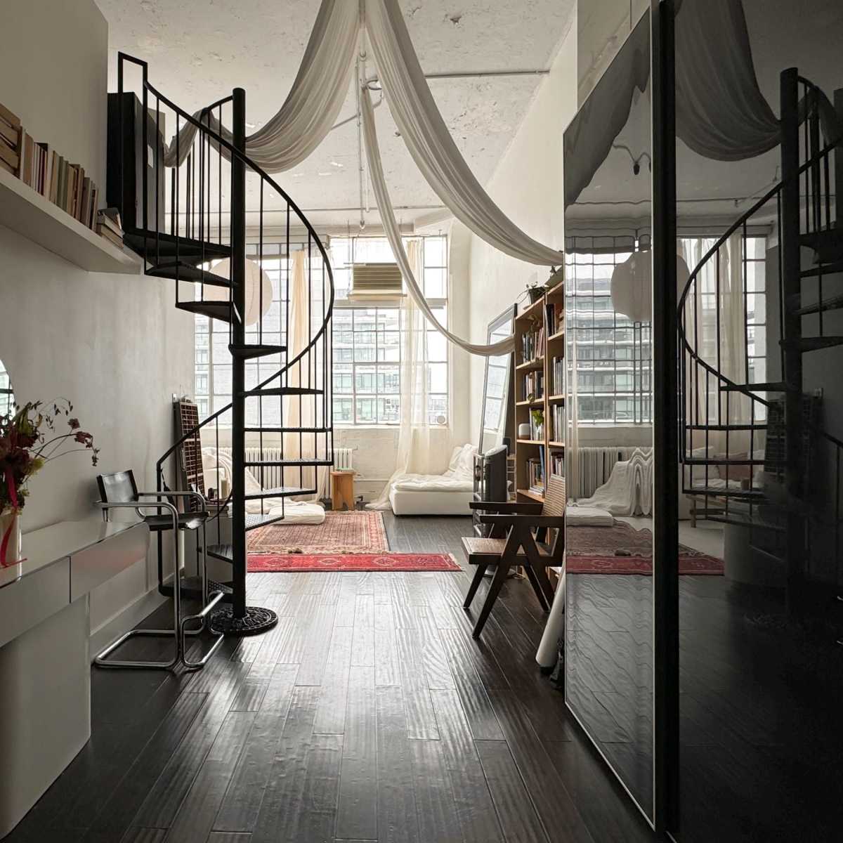 Book-filled New York Style Factory Artist Loft in Toronto Image in South Riverdale, Toronto, ON